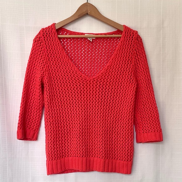 Lands' End Sweaters - Lands' End Women's V-Neck orange Sweater